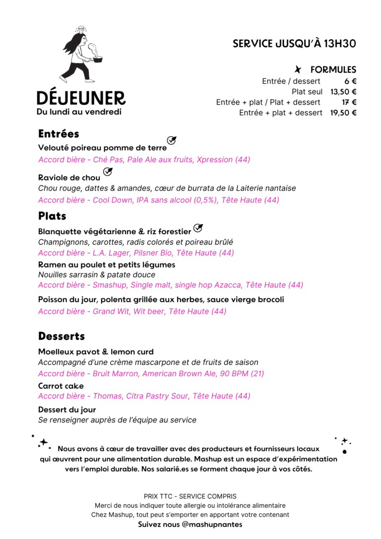 MENU MIDI 28 octobre